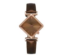 y relojes para mujer, reloj analógico de cuarzo, reloj de pulsera, reloj de negocios, fecha, reloj casual, marrón, talla única