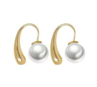 Y retro con forma de gota de agua, ABS, perlas de imitación, gancho para la oreja, luz de alta gama, temperamento nuevo, accesorios de oreja para mujer, juego de aretes y aros, One Size, Cobre