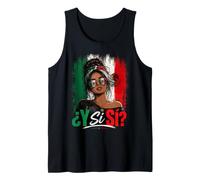 ¿Y Si Sí? México Y Si Sí Bandera Mexicana Moño Desordenado Chica Orgullo Camiseta sin Mangas