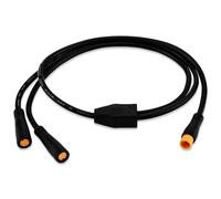 Y-Splitter 1T2 Cable para BAFANG BBS Mid Motor Y-splitter Cable extensible con conector de 3 pines para kit de bicicleta eléctrica