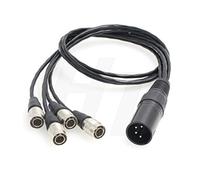Y Splitter Cable de alimentación XLR 4 pines a 4 x Hirose 4 pines macho para dispositivos de sonido 688 664 Zoom F8