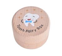y Tooth Box, Wooden Tooth Fairy Memory Keepsake Container, Personalized Saver Organizer Case, Safe Natural Storage Holder for Boys Girls Children First Lost Teeth Collection Gift