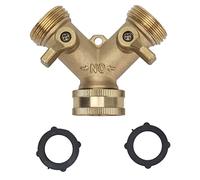 Y Type Garden Hose Splitter | 0.8Mpa Water Pressure Tolerant & Leak - Proof | Adjustable Water Flow for Plants/Cars/Lawns | 3/4 Inch NPT Brass Connector