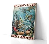Y vivieron felices para siempre - Impresión en lienzo de buceo - Arte de pared