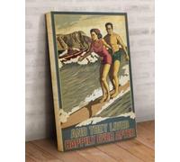 Y vivieron felices para siempre Surfing Love Canvas Prints