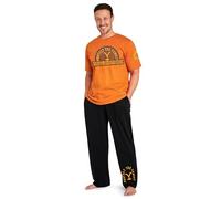 Y Yellowstone Conjunto de Pijama de Algodón para Hombre - Regalos Hombres (Naranja/Negro, M)