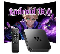 Y1 Android TV Box Android 16.0,WiFi 2.4G/5G + Bluetooth + Ethernet,Smart TV Stick 4K Ultra HD con Mando a Distancia por Infrarrojos,2GB de RAM + 16GB de ROM