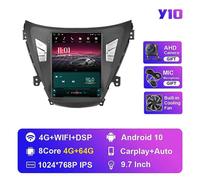 (Y10 4G 64G 11 to 13)Autoradio for Hyundai Elantra 2011 2012 2013 Android 10 Car Radio Stereo Multimedia Video Player Navigation GPS Audio