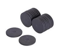 Y10 Ferrite Magnet For Arts, Craft, Science And Diy - 30mm de Diámetro x 5mm de Espesor - 1.1kg Pull - Paquete de 20