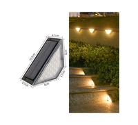 (Y177-A 1PC) Luces de paso solares para exteriores, triángulo RGB blanco cálido, resistente al agua