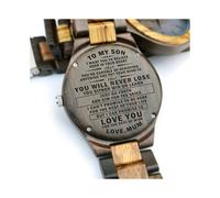 (Y1810)Para mi hijo: eres capaz de lograr todo lo que te propongas Reloj de madera grabado