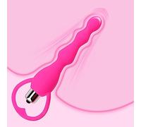 Drifejopfa Plug anal Y1D 4 cuentas rosadas ovaladas metal para hombres y mujeres principiantes