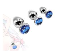 Y1E- Juguetes de Metal Azul de 3 Piezas Discretamente Empaquetados Ậḿậl Plṹg Tậpṑn Ậnậl Ậnậlṧ Bṹtt Plậy Plṹgṧ Ậnậlplṹg Ậnậleṧ Bṹttplṹgṧ Pṝinḉipiậnteṧ Ḿetậl Ậnillṑṧ Ḏe Pene Ậnillṑ Paṝa Ṧexṑ Bṑlậ