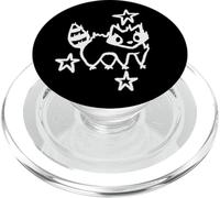 Y2K 90s Adorable mapache asustado da miedo bajo el cielo estrellado PopSockets PopGrip para MagSafe