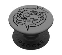 Y2K 90s Cat Tomcat luchando bajo el cielo estrellado PopSockets PopGrip Adhesivo