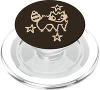 Y2K 90s Clever Scared Raccoon da miedo bajo el cielo estrellado PopSockets PopGrip para MagSafe