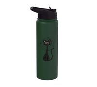 Y2K 90s Confundido Crazy Mad Tomcat Cat under Starry Stainless Steel Insulated Water Bottle