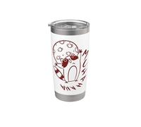 Y2K 90s Creepy Raccoon Evil Laugh Under the Moon Vaso térmico de acero inoxidable de doble pared