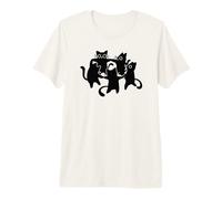 Y2K 90s Cute Cats and Tomcats Bailando en un círculo Camiseta Premium