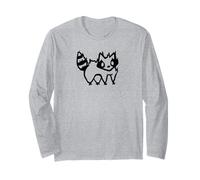 Y2K 90s Cute Scared Raccoon es aterrador Manga Larga