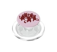 Y2K 90s Cute Tomcats y Gatos Bailando Alrededor de un pez PopSockets PopGrip para MagSafe