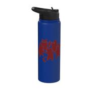 Y2K 90s Cute Tomcats y gatos bailando alrededor de un pez Stainless Steel Insulated Water Bottle