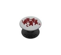 Y2K 90s Cute Tomcats y Gatos Bailando en un círculo PopSockets PopGrip Adhesivo