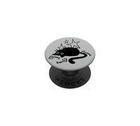 Y2K 90s Lazy Gato Gordito Tomcat por Fish Bones Stargazing PopSockets PopGrip Adhesivo