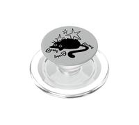 Y2K 90s Lazy Gato Gordito Tomcat por Fish Bones Stargazing PopSockets PopGrip para MagSafe