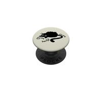 Y2K 90s Lazy Gordito Gato Tomcat en su Espalda por Fish Bones PopSockets PopGrip Adhesivo