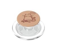 Y2K 90s Perezoso Gordito Tomcat Gato Hambriento Después De Pescado PopSockets PopGrip para MagSafe