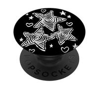 Y2K 90s Star Trio bajo el Cielo Estrellado PopSockets PopGrip Adhesivo