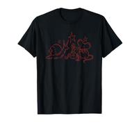 Y2K 90s Tea Time Debajo de Las Estrellas con ratón Caracol y Gusano Camiseta