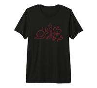 Y2K 90s Tea Time Debajo de Las Estrellas con ratón Caracol y Gusano Camiseta Premium