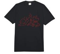 Y2K 90s Tea Time Debajo de Las Estrellas con ratón Caracol y Gusano Comfort Colors Adult Heavyweight T-Shirt
