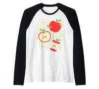 y2k Apple Kawaii Cute Vintage 90s Retro Summer Teen Camiseta Manga Raglan