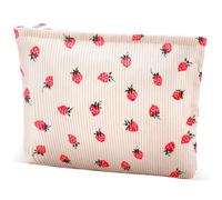 Y2K - Bolsa de maquillaje grande de pana para mujer, bolsa de maquillaje de viaje para bolso, bolsa organizadora de artículos de aseo con cremallera, bonita bolsa de almacenamiento para brochas de