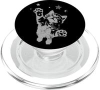 Y2K Cat Jumping Stars Silly 90s 2000s Grunge Vintage Graphic PopSockets PopGrip para MagSafe