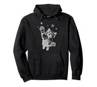 Y2K Cat Jumping Stars Silly 90s 2000s Grunge Vintage Graphic Sudadera con Capucha