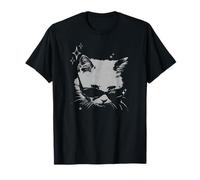 Y2K Cat Sunglasses Silly 90s 2000s Grunge Vintage Graphic Camiseta