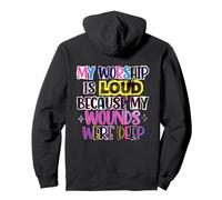 Y2K Christian My Worship Is Loud Retro 90s Sudadera con Capucha