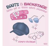 Y2K Coloring Book - Boots and Backstage: life of a teen girl popstar with easy & aesthetic designs