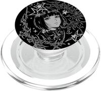 Y2K Grunge Anime Goth Japanese Girl Cybersigilism Graphic PopSockets PopGrip para MagSafe
