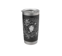 Y2K Grunge Anime Goth Japanese Girl Cybersigilism Graphic Vaso térmico de acero inoxidable de doble pared