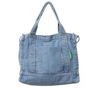 Y2k Grunge Denim Crossbody Bag Estética Punk Dark Shoulder Bag Japanese Harajuku Coquette Satchel Bag Preppy Stuff, Azul/claro, Talla única