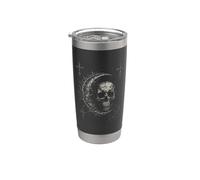 Y2K Grunge Goth Skull Sigil Dark Academia Occult Graphic Vaso térmico de acero inoxidable de doble pared