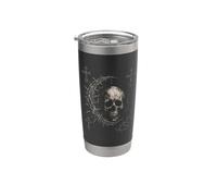 Y2K Grunge Goth Skull Sigil Dark Academia Occult Graphic Vaso térmico de acero inoxidable de doble pared