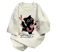 Y2K Grunge Graphic Clothes Emo Alt Harajuku - Camiseta vintage Harajuku para verano, holgada, Alt Preppy Goth Streetwear, Gris, M