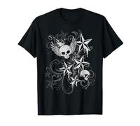 Y2k Grunge Skull Wings 2000s 90s EMO Harajuku Goth Camiseta