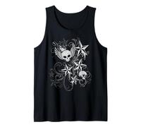 Y2k Grunge Skull Wings 2000s 90s EMO Harajuku Goth Camiseta sin Mangas